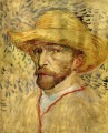 Self Portrait with Straw Hat Vincent van Gogh